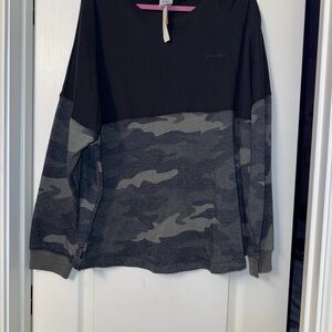 Black and Gray Camo Sweatshirt